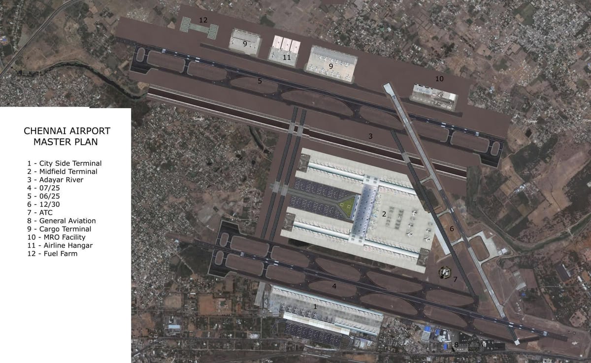 mapa Chennai aireportua
