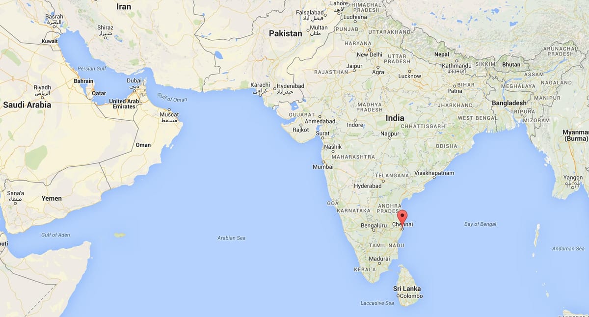 Chennai india mapa