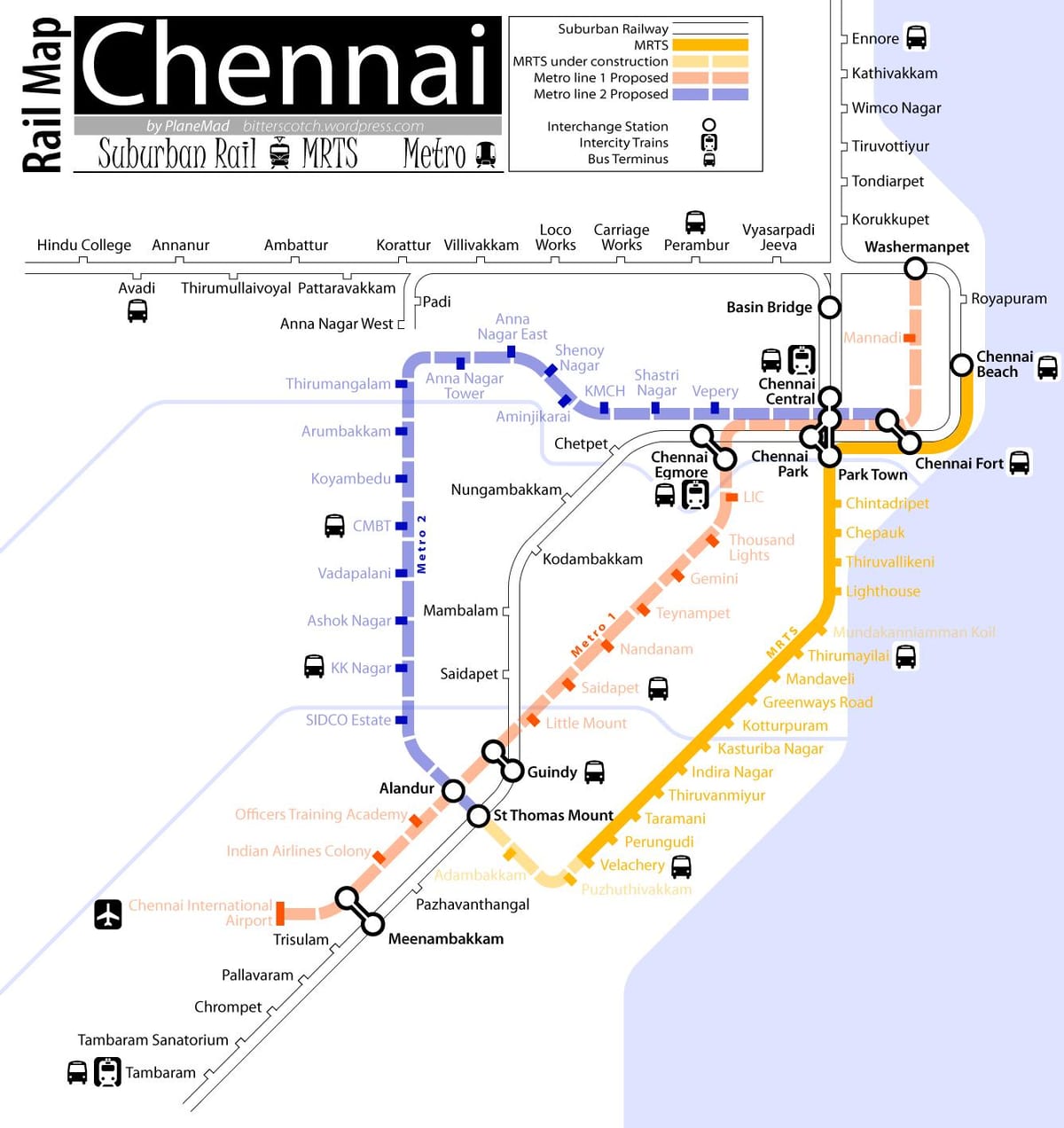 trenbide-mapa Chennai