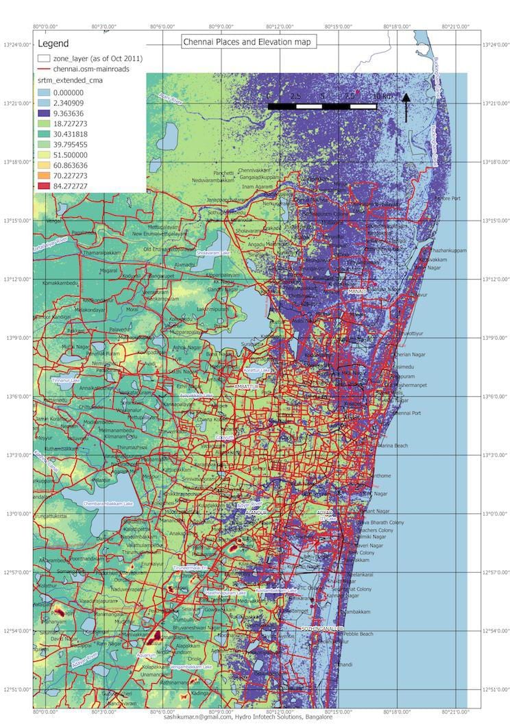 uholde mapa Chennai