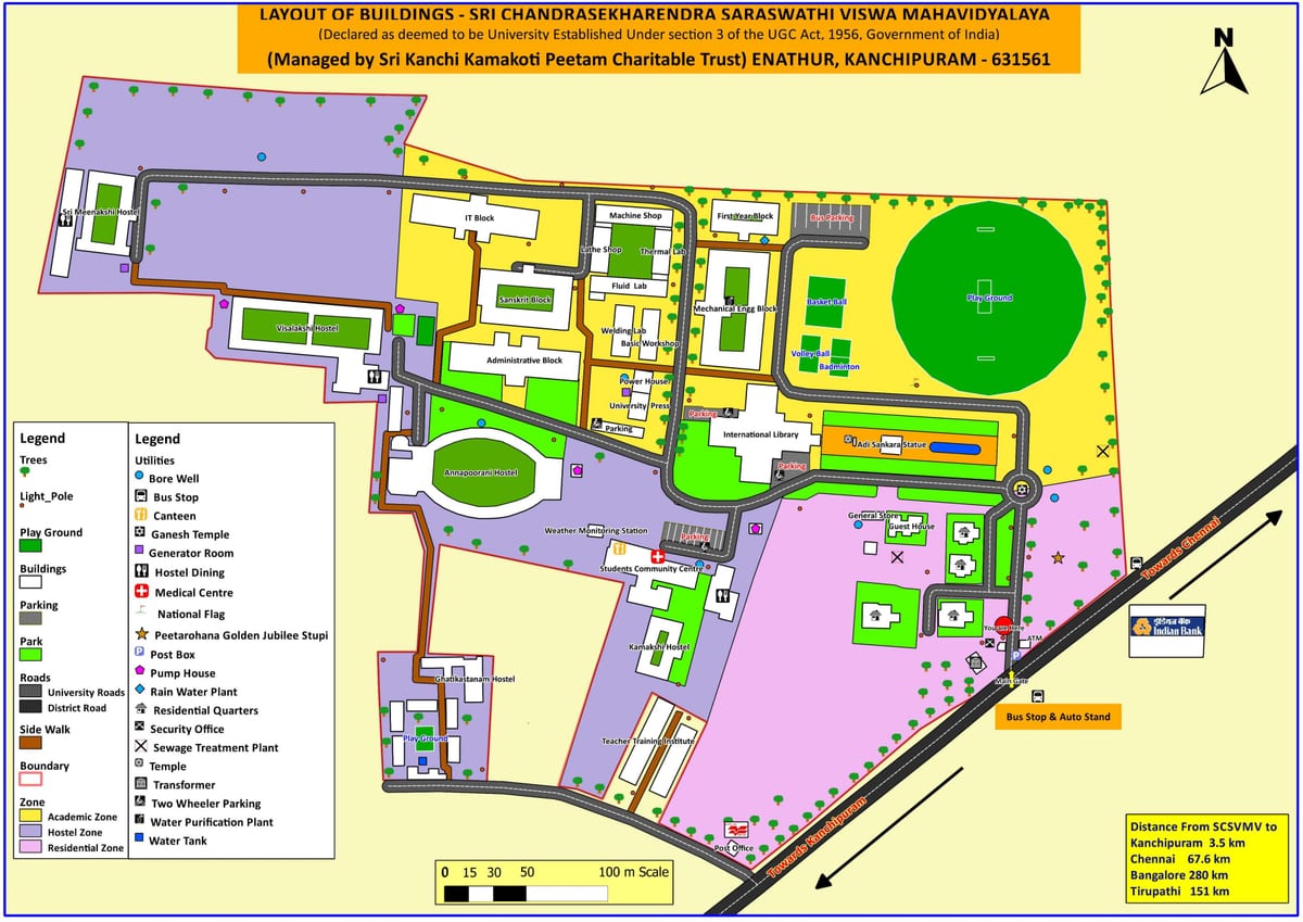 mapa VIT Chennai Campusa